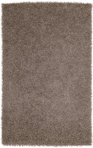 Surya Vivid Shag Hand Woven 100% Polyester Dark Taupe 2&#39;6&quot; x 4&#39;2&quot; Accent Rug - The Finished Room