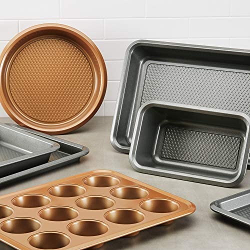Ayesha Curry Nonstick Bakeware, Nonstick Baking Pan - 9 Inch x 13 Inch, Copper Brown - The Finished Room