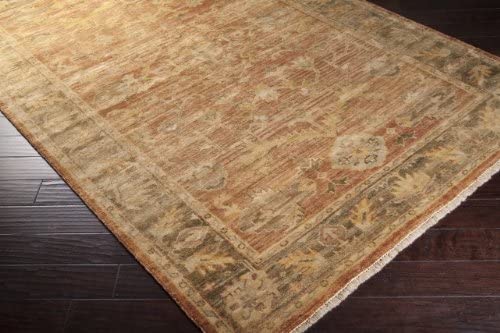 5&#39;6&quot; x 8&#39;6&quot; Rectangular Surya Area Rug HIL9009-5686 Fossil Color Hand Knotted in India &quot;Hillcrest Collection&quot; - The Finished Room