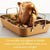 Ayesha Curry Nonstick Roaster / Roasting Pan with Rack - 11 Inch x 15 Inch, Brown - The Finished Room