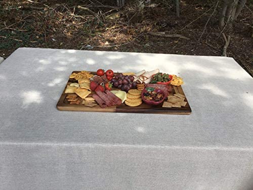 Kalmar Home Acacia Wood Extra Large Cheese Board with Knife - The Finished Room