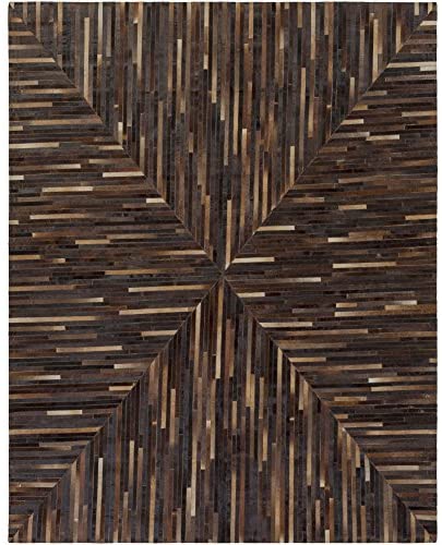 Surya Appalachian APP-1001 Southwestern Hand Crafted 100% Leather Coffee Bean 8&#39; x 10&#39; Animal Hide Area Rug - The Finished Room
