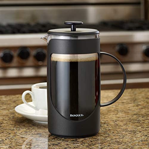 BonJour Ami-Matin Unbreakable French Press Coffee Maker, for Traveling, Camping, Everyday Use, 8-Cup/33.8 Ounce, Black - The Finished Room