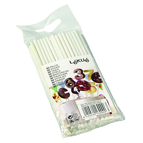 Lekue Lollipop Sticks (Set of 50), 4.5&quot;, White - The Finished Room