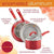 Rachael Ray Create Delicious Nonstick Multi-Pot/Steamer Set, 3 Piece, Red Shimmer - The Finished Room