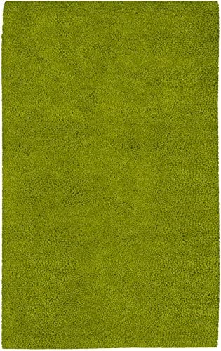 Surya Aros Shag Hand Woven 100% New Zealand Felted Wool Moss 4&#39; x 10&#39; Runner - The Finished Room