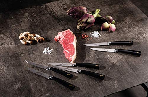 Berkel Elegance Steak Black 6-pc Knife Set/Set of table knives / 6 practical set of table knives/Quality steak knives - The Finished Room