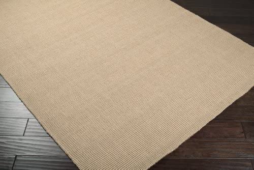 Surya Jute Woven Natural Fiber Hand Woven 100% Natural Jute Fawn 2&#39;6&quot; x 4&#39; Accent Rug - The Finished Room