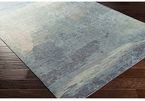Sheldon Navy Blue and Medium Gray Modern Area Rug 2&#39; x 3&#39; - The Finished Room