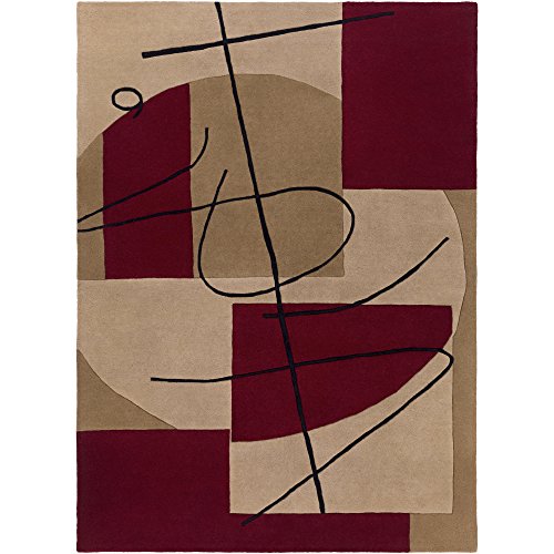 Surya Naya HST-3005 Contemporary Hand Tufted 100% New Zealand Wool Frappe 2&#39; x 3&#39; Abstract Accent Rug - The Finished Room