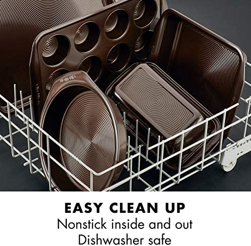 Circulon Nonstick Bakeware Set with Nonstick Cookie Sheets / Baking Sheets - 2 Piece, Chocolate Brown - The Finished Room