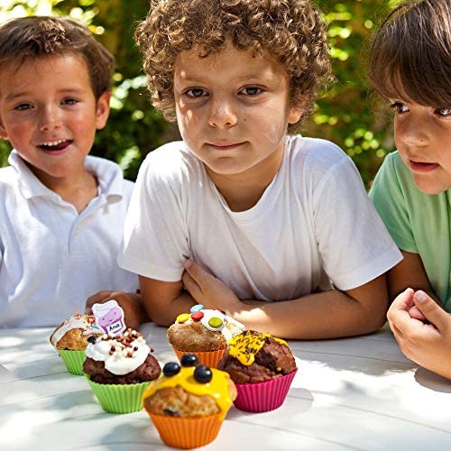 Lekue 12-Piece Muffin Cup Set, Assorted - The Finished Room