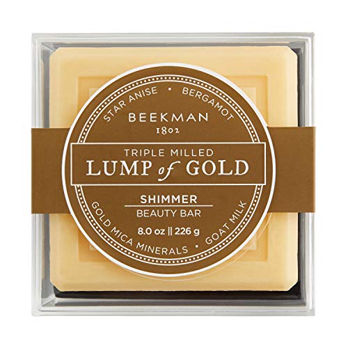 Beekman 1802 - Lump of Gold Bar Soap - Moisturizing Triple Milled Soap with Goat Milk - Naturally Rich in Lactic Acid & Vitamins, Great for All Skin Types - Cruelty-Free Bodycare - 8 oz - The