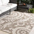 Alysia Gray and beige Indoor / Outdoor Area Rug 5'3" x 7'6" - The Finished Room