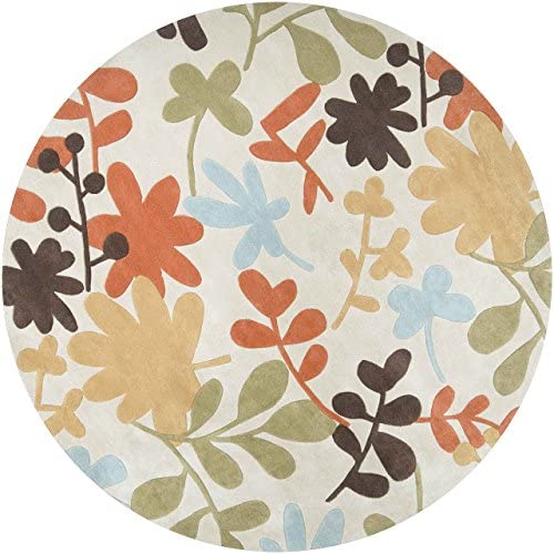 Surya COS-8926 Cosmopolitan Ivory 8-Feet Round Area Rug - The Finished Room