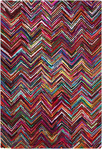 Surya Natural Fiber Rectangle Area Rug 5&#39;6&quot;x8&#39;6&quot; Magenta Boho Collection - The Finished Room