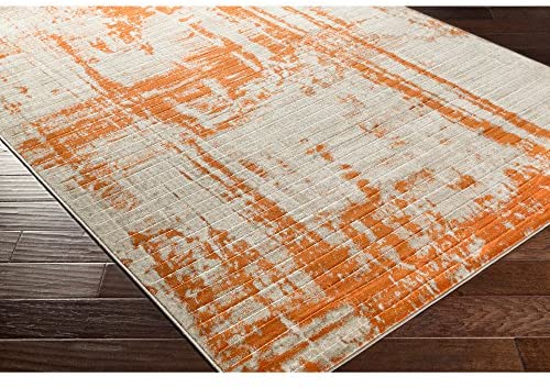 Carlotta Orange Modern Area Rug 5&#39;2&quot; x 7&#39;6&quot; - The Finished Room
