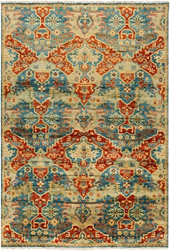 Surya Traditional Rectangle Area Rug 5&#39;6&quot;x8&#39;6&quot; Teal Antolya Collection - The Finished Room