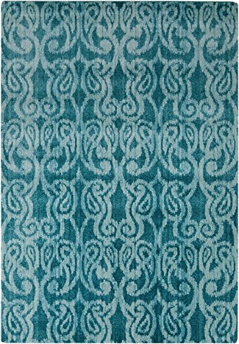 Surya Aberdine Teal-Light Gray 7&#39;6&quot;x10&#39;6&quot; Contemporary Area Rug - The Finished Room