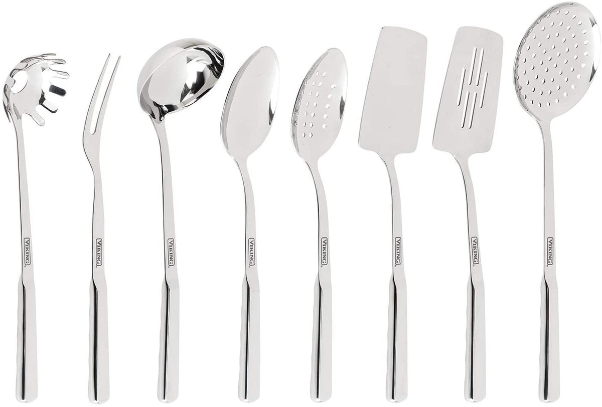 Viking 40129-9988 Assorted Kitchen Utensil Set, 8, Silver - The Finished Room