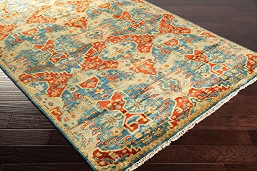 Surya Traditional Rectangle Area Rug 5&#39;6&quot;x8&#39;6&quot; Teal Antolya Collection - The Finished Room