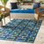 Whitaker Portera black Indoor / Outdoor Area Rug 8'8" x 12' - The Finished Room