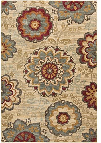 Surya Arabesque Area Rug, 6'7" x 9'6", Beige - The Finished Room