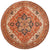 Surya ZEU-7805 Zeus Classic Area Rug, 8-Feet Round, Brick Red - The Finished Room