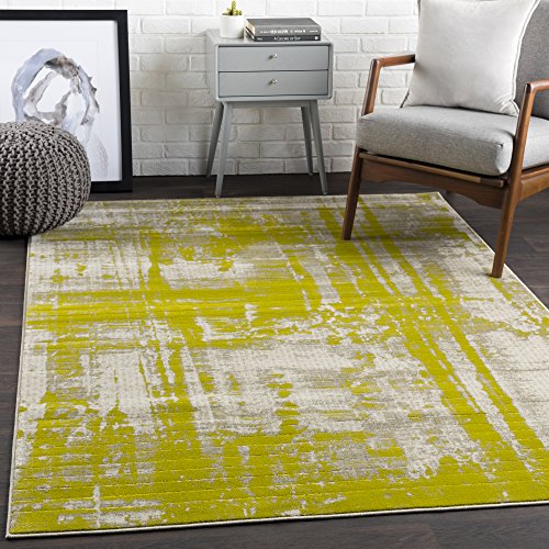 Carlotta Lime Green Modern Area Rug 7&#39;6&quot; x 10&#39;6&quot; - The Finished Room