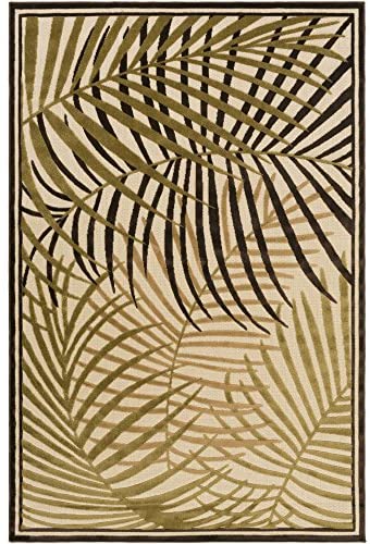 Izabel Dark brown and Camel Indoor / Outdoor Area Rug 8&#39;8&quot; x 12&#39; - The Finished Room