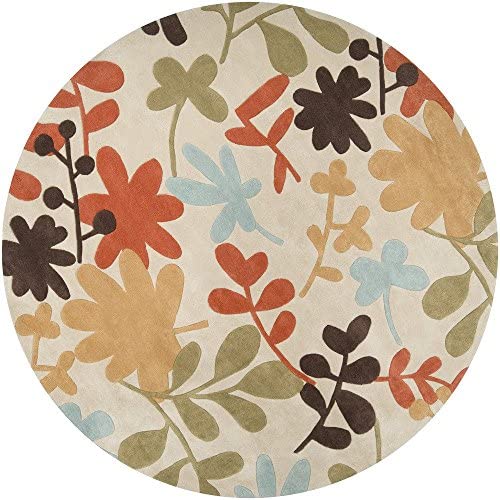 Surya COS-8926 Cosmopolitan Ivory 8-Feet Round Area Rug - The Finished Room