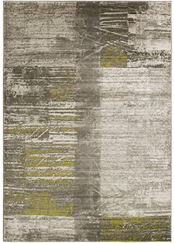 Albertha Gray, Olive Green and White Modern Area Rug 2&#39;2&quot; x 3&#39; - The Finished Room