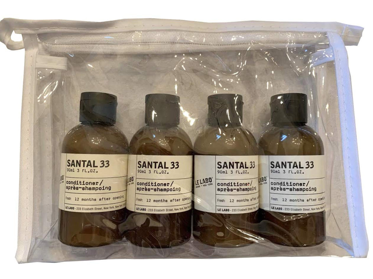 Le Labo Santal 33 Conditioner Set - Set of 4 - Plus Amenity Pouch - The Finished Room