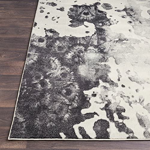 Lola Black and Light Gray Modern Area Rug 7&#39;10&quot; x 10&#39;6&quot; - The Finished Room