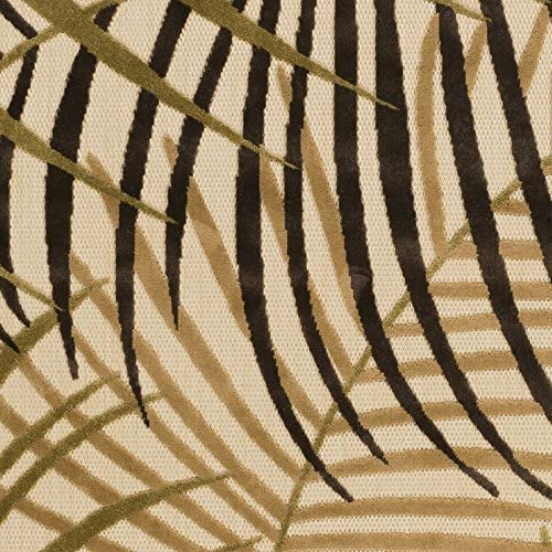 Izabel Dark brown and Camel Indoor / Outdoor Area Rug 8&#39;8&quot; x 12&#39; - The Finished Room