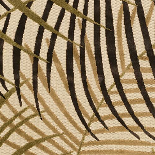 Izabel Dark brown and Camel Indoor / Outdoor Area Rug 7&#39;6&quot; Square - The Finished Room
