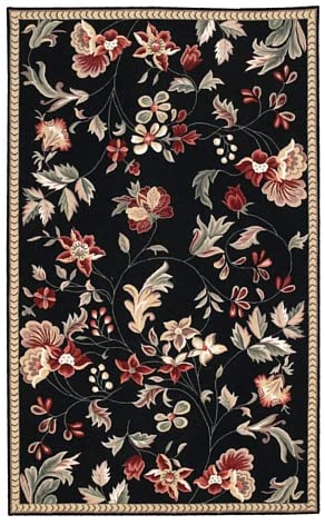 Surya Flor 18-Inch Corner Sample 100-Percent Wool Hand Hooked Area Rug - The Finished Room
