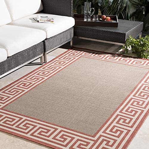 Artistic Weavers Machine Made Casual Area Rug, 5-Feet 3-Inch by 7-Feet 6-Inch, Rust/Taupe/Beige - The Finished Room