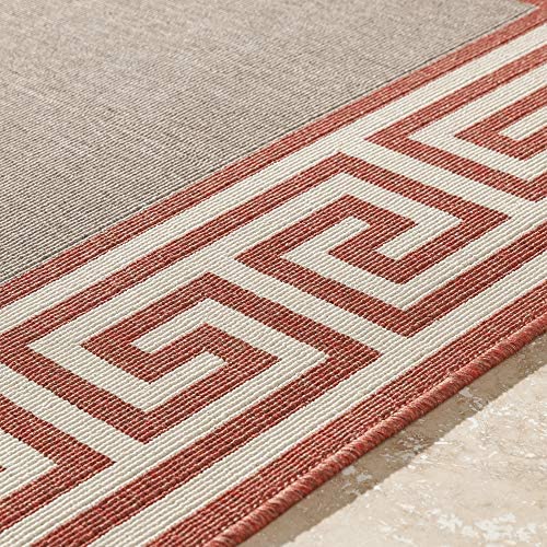 Artistic Weavers Machine Made Casual Area Rug, 6-Feet by 9-Feet, Rust/Taupe/Beige - The Finished Room