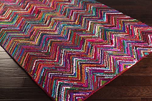 Surya Natural Fiber Runner Area Rug 2&#39;6&quot;x8&#39; Magenta Boho Collection - The Finished Room