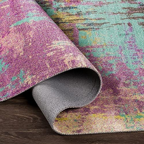 Violetta Blue and Purple Modern Area Rug 5&#39; x 7&#39;6&quot; - The Finished Room