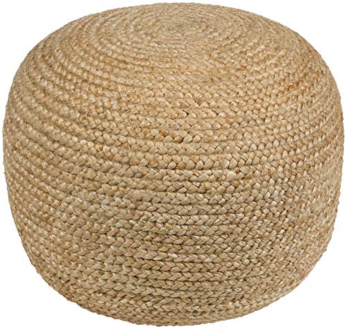 Artistic Weavers 100-Percent Jute Pouf, 20-Inch by 20-Inch by 14-Inch, Teal - The Finished Room