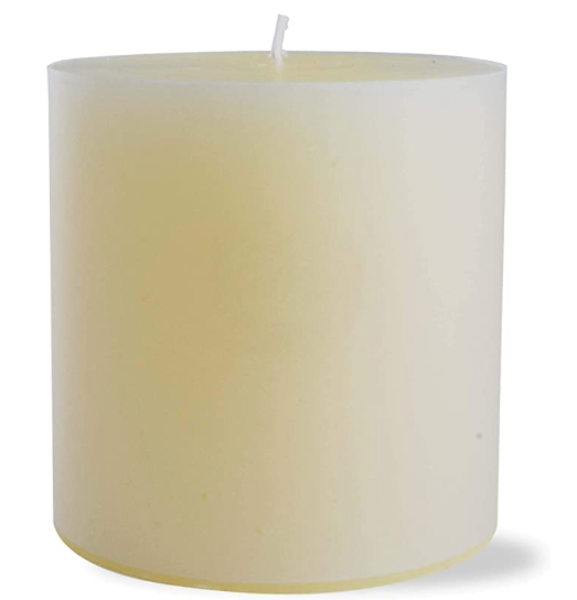 TAG Trade Associates Group Chapel 4x4 Ivory Pillar Candle Unscented