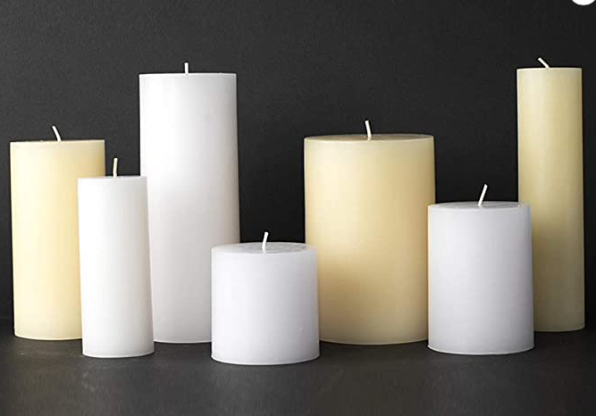 TAG Trade Associates Group Chapel 4x6 Ivory Pillar Candle Unscented