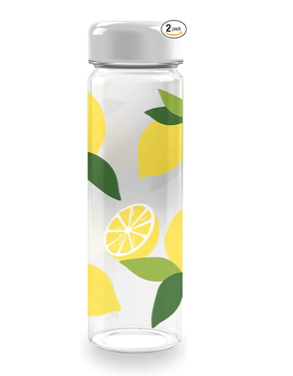 TarHong 20 oz Lemon Fresh Quench Water Bottle, Premium Plastic - Set of 2